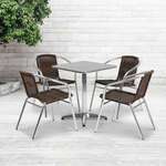 Flash Furniture , TLH-ALUM-24SQ-020CHR4-GG, Indoor Outdoor Sets
