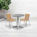 Flash Furniture , TLH-ALUM-28RD-020BGECHR2-GG, Indoor Outdoor Sets