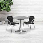 Flash Furniture , TLH-ALUM-28RD-020BKCHR2-GG, Indoor Outdoor Sets