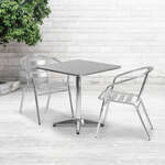 Flash Furniture , TLH-ALUM-28SQ-017BCHR2-GG, Indoor Outdoor Sets