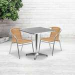 Flash Furniture , TLH-ALUM-28SQ-020BGECHR2-GG, Indoor Outdoor Sets