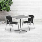 Flash Furniture , TLH-ALUM-28SQ-020BKCHR2-GG, Indoor Outdoor Sets