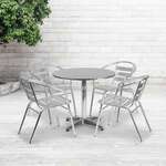 Flash Furniture , TLH-ALUM-32RD-017BCHR4-GG, Indoor Outdoor Sets
