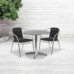 Flash Furniture , TLH-ALUM-32RD-020BKCHR2-GG, Indoor Outdoor Sets