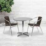 Flash Furniture , TLH-ALUM-32RD-020CHR2-GG, Indoor Outdoor Sets