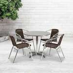 Flash Furniture , TLH-ALUM-32RD-020CHR4-GG, Indoor Outdoor Sets