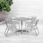 Flash Furniture , TLH-ALUM-32SQ-017BCHR4-GG, Indoor Outdoor Sets