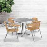 Flash Furniture , TLH-ALUM-32SQ-020BGECHR4-GG, Indoor Outdoor Sets