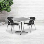 Flash Furniture , TLH-ALUM-32SQ-020BKCHR2-GG, Indoor Outdoor Sets