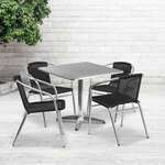 Flash Furniture , TLH-ALUM-32SQ-020BKCHR4-GG, Indoor Outdoor Sets