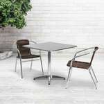Flash Furniture , TLH-ALUM-32SQ-020CHR2-GG, Indoor Outdoor Sets