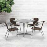 Flash Furniture , TLH-ALUM-32SQ-020CHR4-GG, Indoor Outdoor Sets