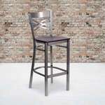 Flash Furniture , XU-6F8B-CLR-BAR-MAHW-GG, Restaurant Barstools