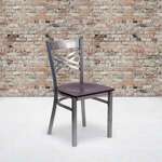 Flash Furniture , XU-6FOB-CLR-MAHW-GG, Restaurant Chairs