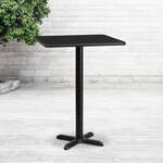 Flash Furniture , XU-BLKTB-2424-T2222B-GG, Restaurant Tables