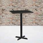 Flash Furniture , XU-BLKTB-3030-T2222B-GG, Restaurant Tables