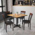 Flash Furniture , XU-DG-60618-WAL-BLKV-GG, Restaurant Chairs