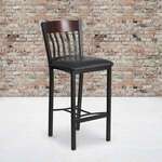 Flash Furniture , XU-DG-60618B-WAL-BLKV-GG, Restaurant Barstools