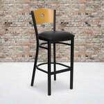 Flash Furniture , XU-DG-6F6B-CIR-BAR-BLKV-GG, Restaurant Barstools