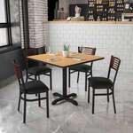 Flash Furniture , XU-DG-6G5B-WAL-BLKV-GG, Restaurant Chairs