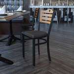 Flash Furniture , XU-DG-6G7B-SLAT-BLKV-GG, Restaurant Chairs
