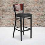 Flash Furniture , XU-DG-6H1B-MAH-BAR-BLKV-GG, Restaurant Barstools