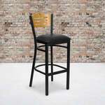 Flash Furniture , XU-DG-6H3B-SLAT-BAR-BLKV-GG, Restaurant Barstools