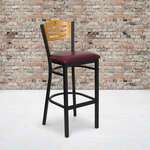 Flash Furniture , XU-DG-6H3B-SLAT-BAR-BURV-GG, Restaurant Barstools
