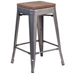 Flash Furniture , XU-DG-TP0004-24-WD-GG, Restaurant Barstools