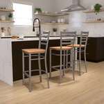 Flash Furniture , XU-DG697BLAD-CLR-BAR-NATW-GG, Restaurant Barstools