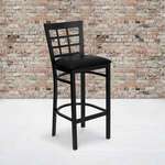 Flash Furniture , XU-DG6R7BWIN-BAR-BLKV-GG, Restaurant Barstools