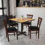 Flash Furniture , XU-DGW0005LAD-WAL-BLKV-GG, Restaurant Chairs