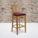 Flash Furniture , XU-DGW0008BARVRT-NAT-BURV-GG, Restaurant Barstools