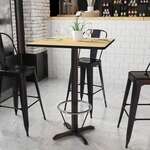 Flash Furniture , XU-NATTB-3030-T2222B-3CFR-GG, Restaurant Tables