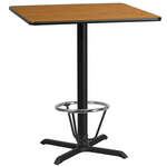 Flash Furniture , XU-NATTB-3636-T3030B-3CFR-GG, Restaurant Tables