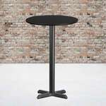 Flash Furniture , XU-RD-24-BLKTB-T2222B-GG, Restaurant Tables