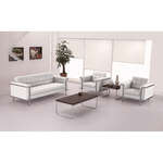 Flash Furniture , ZB-LESLEY-8090-CHAIR-WH-GG, Reception Furniture - Chairs