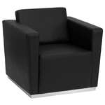 Flash Furniture , ZB-TRINITY-8094-CHAIR-BK-GG, Reception Furniture - Chairs
