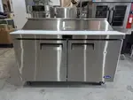 Atosa USA MSF8303GR 60" Two Section Salad Sandwich Prep Table Refrigerator
